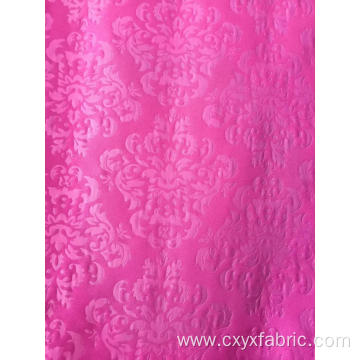 polyester pink purple emboss fabric